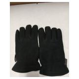 OZERO Winter Gloves for Men Women:Under 20F Deerskin Waterproof Windproof Leather Polar Fleece Cotton Warm Thermal Insulated Womens Mens Gloves Winter Work Running in Cold Weather-M Denim Black