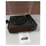 Vinyl Record Player with Speakers Vintage Turntable for Vinyl Records Belt-Driven Turntable Support 3-Speed, Wireless Playback, Headphone, AUX-in, RCA Line LP Vinyl Players for Sound Enjoyment Black