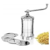 Chanaksha Trading Stainless Steel Sev Maker,Manual Pasta Maker with 6 Different Jali for Making Different Types of Sevaiya, Sev, Gathiya Murukku, Chakli, Bhujia (Silver)