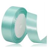 Mint Green Ribbon 1 inch x 25 Yards, Satin Ribbon Fabric Ribbon for handicrafts, Wreaths,Sewingï¼ Wedding Party, Christmas, Hair Bows, Floral Bouquets, Anniversariesï¼Baby Showers and Gift Wra