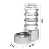 RIZZARI Upgraded 8L Automatic Gravity Dog Water Bowl Dispenser, 100% BPA-Free, Stainless Steel Cat Water Dispenser, Large Capacity Water Dispenser with Two Caps and Filters (8L+), White