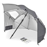 Sport-Brella Premiere UPF 50+ Umbrella Shelter for Sun and Rain Protection (8-Foot, Gray)