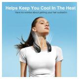 Hotsales Neck Fan, Hands Free Bladeless Neck Fans Portable Rechargeable, 6000 mAh Battery Operated Wearable Personal Fan, Cooling Neck Fan, 3 Speeds, USB Fan Gifts for Men, Women, Travel, Outdoor