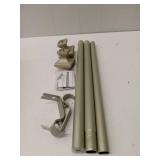 1 inch Double Window Curtain Rod with Resin Finial,