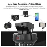 YT1200 Motorized Pan Tilt Head, 360 Degree Panoramic Video Motorized Tripod Head, with Remote Control, for DSLR, SLR, Smartphones - Retail: $95.45