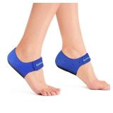 Plantar Fasciitis Gel Heel Protectors - Bukihome Heel Cups for Women Men Heel Spur Pain Relief - Heel Insert Pad for Achilles Tendinitis Dry Cracked Heel Support Cushion,Men 8.5-14|Women 9.5-13 (Blue)