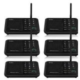 Wuloo Intercoms Wireless for Home 5280 Feet Range 10 Channel 3 Code, Wireless Intercom System for Home House Business Office, Room to Room Intercom, Home Communication System (6 Packs, Black) - Retail