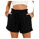 Dokotoo Shorts for Women Casual Summer 2024 Spring Fashion Cute Comfy Womens Shorts Elastic High Waisted Cotton Beach Cruise Outfits Resort Wear Women