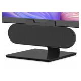 LXTNFU Computer Speakers for Desktop Monitor,Single USB Speakers for Desktop PC,Laptop Speaker with Loud Sound,Volume Control Easily Clamps to Monitors(USB C to USB Adapter Included) (Black)