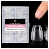 UNA GELLA Extra Short Coffin Nails XS 216pcs Pre shape Extra Short Coffin Press on Nails Extra Short Coffin Gel TipsFull Cover Acrylic Short Coffin Fake False Nails Extension 12 Sizes Gelly Tips