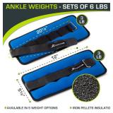 ProsourceFit Ankle Wrist Weights Set of 2, Adjustable Comfort Fit, 3 lb for Women, and Men, Blue