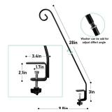 MIXXIDEA 2 Packs Heavy Duty Deck Rail Pole Deck Hook, Extensible and Adjustable Deck Hook for Hanging Bird Feeder, Plants, Suet Baskets,Wind Chimes,Lanterns