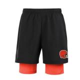 FOCO Cleveland Browns NFL Mens Black Team Color Lining Shorts