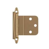 Amerock BPR3417CZ | Cabinet Hinge | 3/8 in (10 mm) Inset Non Self Closing Face Mount | Champagne Bronze | Kitchen Cabinet Door Hinge | 1 Pair/2 Pack | Functional Hardware