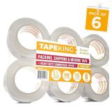 Tape King Clear Packing Tape   60 Yards Per Roll (Pack of 6 Rolls)   Stronger & Thicker 2.7mil, Heavy Duty Adhesive Industrial Depot Tapes for Moving Packaging Shipping, Office & Storage