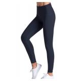 Dragon Fit Compression Yoga Pants Power Stretch Workout Leggings with High Waist Tummy Control (Small, Ankle-Navy Blue)