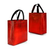 Nush Nush Red Gift Bags Medium Size Set of 12 Shiny Red Reusable Gift Bags With Handles - Gift Bags Bulk, Goodie Bags, Christmas Gift Bags, Party Favor Bags, Goody Bags, Birthday Bags 8Wx4Dx10H