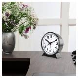 Equity 14075 Black Analog Wind Up Alarm Clock