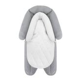 Pro Goleem Car Seat Head Support Infant, Soft Infant Car Seat Insert, 2 in 1 Carseat Head Support for Newborn, White and Grey