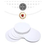 qiqee 40 Packs Cake Boards Round 10 Inch White Cake Circles Rounds Base Food Grade Cardboard Cake Plate (Thinner But Stronger)