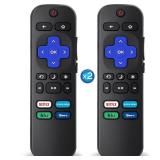 2Pcs Replacement Remote Control Compatible for Roku TV, Universal Remote Fit for Hisense/Onn/TCL/Sharp/Element/Philips/Hitachi/JVC/RCA/Insignia/Sanyo/LG RokuSeries Smart TVs (Not for RokuStick & Box)