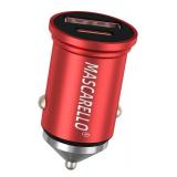 Mini Car Charger 40W USB C Fast Charging Adapter Compatible iPhone, Type C Car Charger with Cigarette Lighter Plug, Automobile Chargers for Cell Phone, Car USB Charger Multi Port (Red)