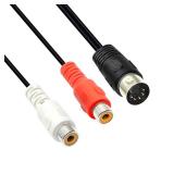 PNGKNYOCN Din 5 Pin to RCA Cable 5 Pin Din Male to 2 RCA Phono Female Plugs Audio Cable for Bang & Olufsen, Naim, Quad, Stereo Systems(1.5m)