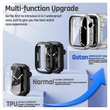 Goton 2 in 1 Waterproof Case for Apple Watch Screen Protector 40mm SE 2nd Gen Series 6 5 4, 360 Protective Glass Face Cover Hard Bumper + Back Frame for iWatch Accessories 40 mm