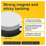 X-bet MAGNET - Magnetic Dots - Self Adhesive Magnet (0.8" x 0.8") Peel & Stick Circles Industrial Flexible Sticky Magnets Sheets is Alternative to Squares, Stickers, Strip and Tape (100 Pcs)