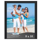 Icona Bay 8x10 Black Picture Frame Beautifully Detailed Molding, Contemporary Picture Frame Set, Wall Mount or Table Top, Inspirations Collection