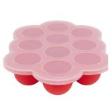 WeeSprout Silicone Baby Food Freezer Tray with Clip-on Lid - Perfect Storage Container for Homemade Baby Food, Vegetable & Fruit Purees, and Breast Milk (Bright Red, Ten 1.5 Ounce Sections)