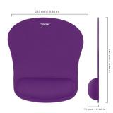 TECKNET Mouse Pad with Wrist Support, Ergonomic Gaming Mouse Pad Pain Relief, Portable Comfortable Mousepad for Computer, Laptop, Office, Home and Travel, Non-Slip Base, Waterproof Surface, Purple