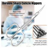 LePinko Cuticle Scissors, Extra Fine Tip, for Manicure and Pedicure, Gifts for Men Women