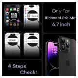 TOCOL Magnetic for iPhone 14 Pro Max Case, Upgraded Full Camera Protection, Compatible with Magsafe, 15FT Drop Protection, Translucent Matte Back Bumper Phone Cover 6.7-Inchï¼Blackï¼