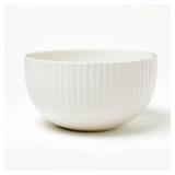 Earthenware Ribbed Mixing Bowl Cream - Figmintâ¢