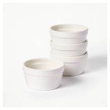 2pc Stoneware Ramekin Set Cream - Figmintâ¢