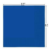 Bold & Beautiful Bright Royal Blue 2-Ply Luncheon Napkins - 6.5"x6.5" (Pack of 40) - Eco-Friendly Material