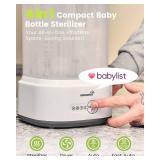 GROWNSY Bottle Sterilizer and Dryer, 2024 Compact Electric Steam Baby Bottle Sterilizer (Esterilizador de Biberones), Bottle Sanitizer for Baby Bottles, Pacifiers, Pump Parts