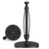 VEHHE Paper Towel Holder Countertop, Simply Tear Black Paper Towel Holder with Damping Effect & Non-Slip Suction Cups, Stainless Steel Paper Towel Stand for Bathroom Kitchen