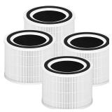 Core 300 Replacement Filter for LEVOIT Core 300 and Core 300S Air Purifier, 4 Pack 3-in-1 H13 True HEPA Replacement Filter, Compared to Part # Core 300-RF (White)