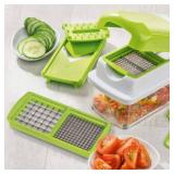 Genius Vegetable and Fruit Slicer Made of Plastic, Plastic, Kiwi, 22.2 x 10 x 8.1999999999999993 cm