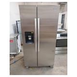 Whirlpool 36-inch Wide Side-by-Side Refrigerator - 24 cu. ft. - Monochromatic Stainless Steel (WRS315SDHM)