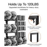 ORDORA Pots and Pans Organizer: Rack for Cabinet, 8-Tier Heavy Duty 120LBS Pots Pans Organizer Rack under Cabinet Adjustable for Dutch Ovens, Cast-iron Pans, Heavy Skillets Griddles, Shallow Pots