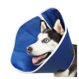 BARKLESS Dog Cone, Soft Cone for Puppies and Cats After Surgery to Stop Licking, Adjustable Elizabethan Collar, Neuter Cone of Shame Alternatives, Lightweight Dog Recovery Collar (Royal Blue, XS)