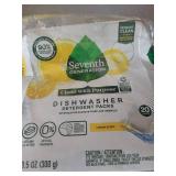 Seventh Generation Dishwasher Detergent Pods, Lemon Scent, Blasts Away Stuck-On Food, 20 Pods