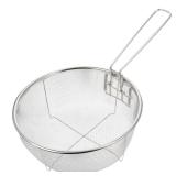 DOITOOL Stainless Steel Deep Fry Basket Round Wire Mesh Fry Basket, French Chip Frying Serving Basket With Folding Handle for Kitchen Frying