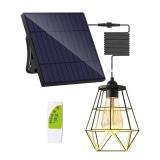 intelamp Solar Pendant Lights with Remote Control, Solar Powered Shed Light, 4000mAh Solar Powered Light Hanging Lights with 16.4ft Cable for Indoor and Outdoor Storage, Room,Home,Yard,Porch, Balcony