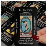 CRAFTERIAN Learning Tarot, Tarot Cards for Beginners with Meanings on Them, Keywords