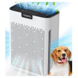 Air Purifiers for Home Large Room 2000 Ft² with Washable Filters, Fragrance Sponge, MOOKA H13 HEPA Filter Pet Air Purifier for Bedroom, Air Cleaner for Smoke Dust Pollen Pets Hair Odor, KJ190L White 