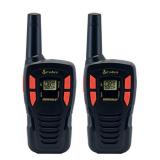 Cobra ACXT145 Compact Walkie Talkies - Rechargeable, Lightweight, 22 Channels, Long Range 16-Mile Two-Way Radio Set (2-Pack), black